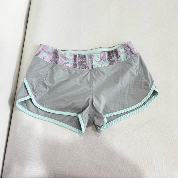 Ivivva Athleisure Short Size 14 Built-In Brief Gray Muti Tie Dye Waist - Picture 1 of 10